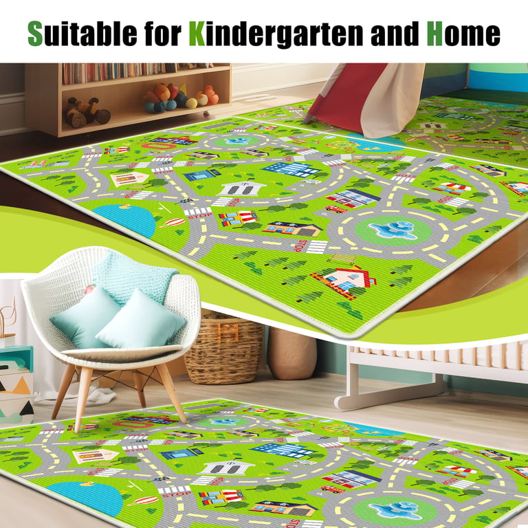 Xuzrdaa Kids Play Rug, Car Rug Play Mat, Road Rug - Play Learn and Have Fun Image 3