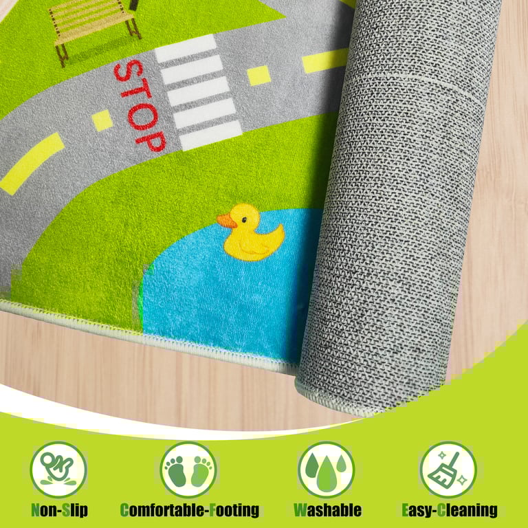 Xuzrdaa Kids Play Rug, Car Rug Play Mat, Road Rug - Play Learn and Have Fun Image 4