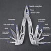 Multitool 14-in-1 Pocket Tool Set  Folding Knife Pliers Bottle Opener Screwdriver Saw Nylon Pouch