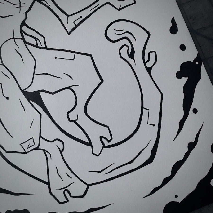 Image of Mewtwo - original art