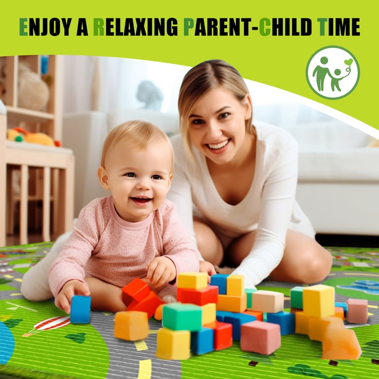 Xuzrdaa Kids Play Rug, Car Rug Play Mat, Road Rug - Play Learn and Have Fun Image 5