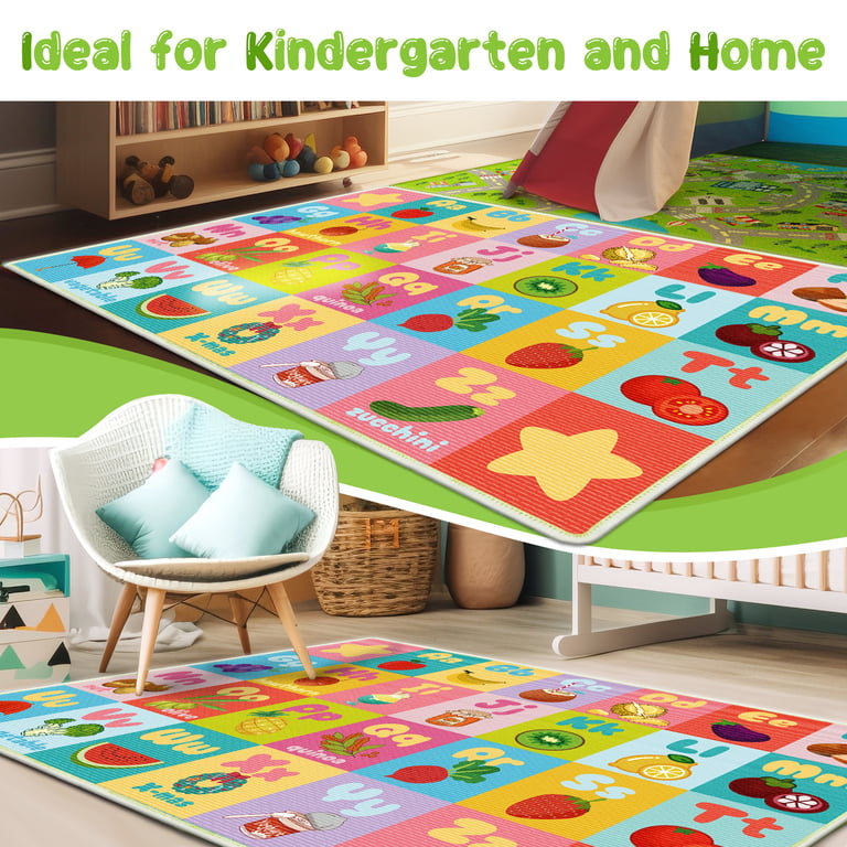 Xuzrdaa ABC Kids Play Rug, Car Rug Play Mat, Road Rug - Play Learn and Have Fun Safely Image 4