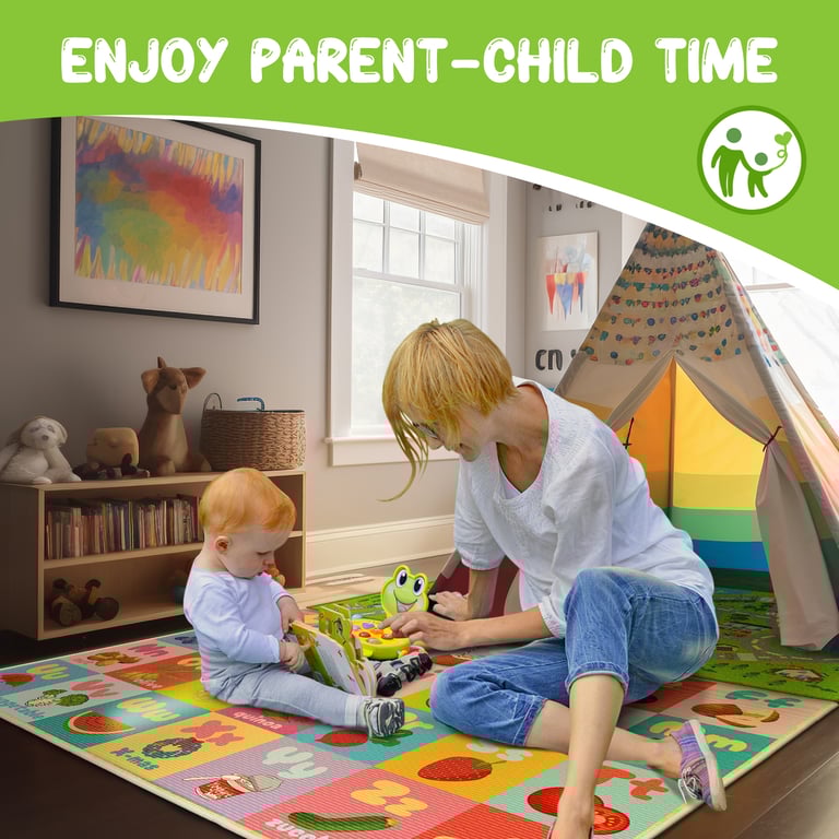 Xuzrdaa ABC Kids Play Rug, Car Rug Play Mat, Road Rug - Play Learn and Have Fun Safely Image 5