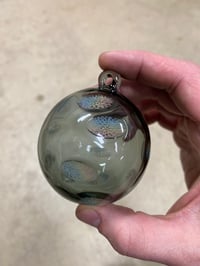 Image of Grey and rainbow ornament