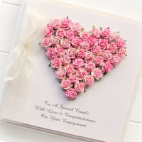 Image 1 of Personalised Engagement Card. Pink Mix.