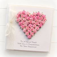 Image 2 of Personalised Engagement Card. Pink Mix.