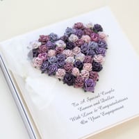 Image 1 of Personalised Engagement Card. Purple.