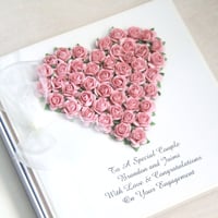 Image 1 of Personalised Engagement Card. Pink.