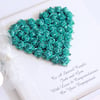 Personalised Engagement Card. Turquoise.