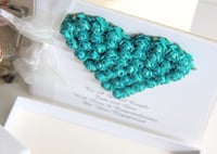 Image 2 of Personalised Engagement Card. Turquoise.