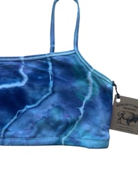 Image 4 of L (38) Bralette in Moody Blues Geode Ice Dye