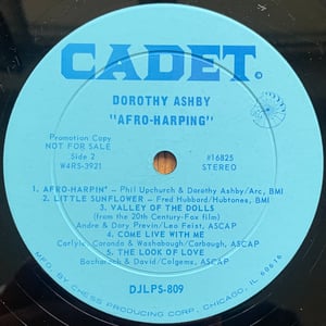 Dorothy Ashby – Afro-Harping (Cadet – DJLPS-809 - Promo - 1968)