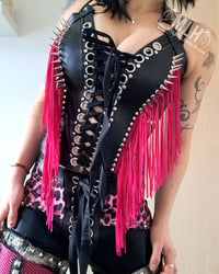 Image 1 of  #9 PINK FRINGE BUSTIER