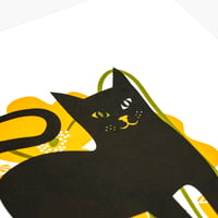 Image 2 of Poppy Cat silkscreen print