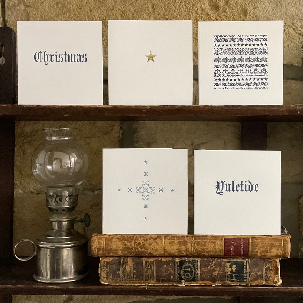 Image of LETTERPRESS CHRISTMAS CARDS ~ OLD ENGLISH 