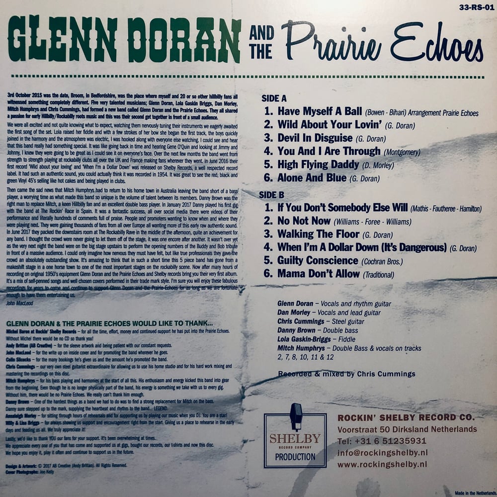 Glenn Doran And The Prairie Echoes - Wild About Your Lovin' (LP)