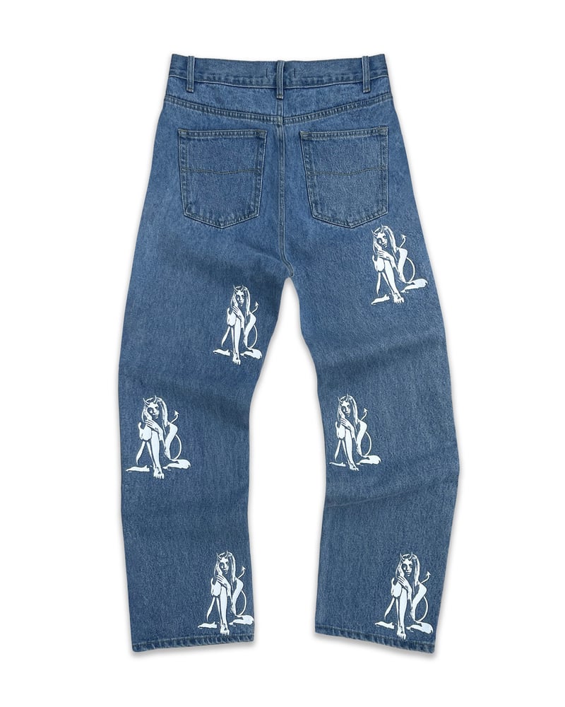 Image of Misunderstood All Over Print Jeans (Stonewash)