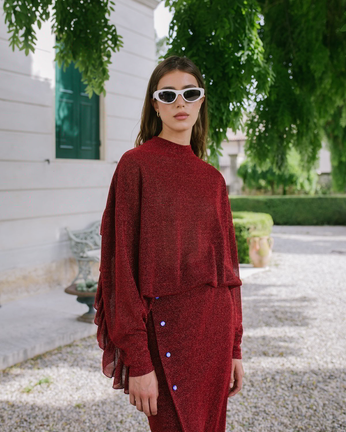 Image of GONNA GISELLE LUREX ROSSO 