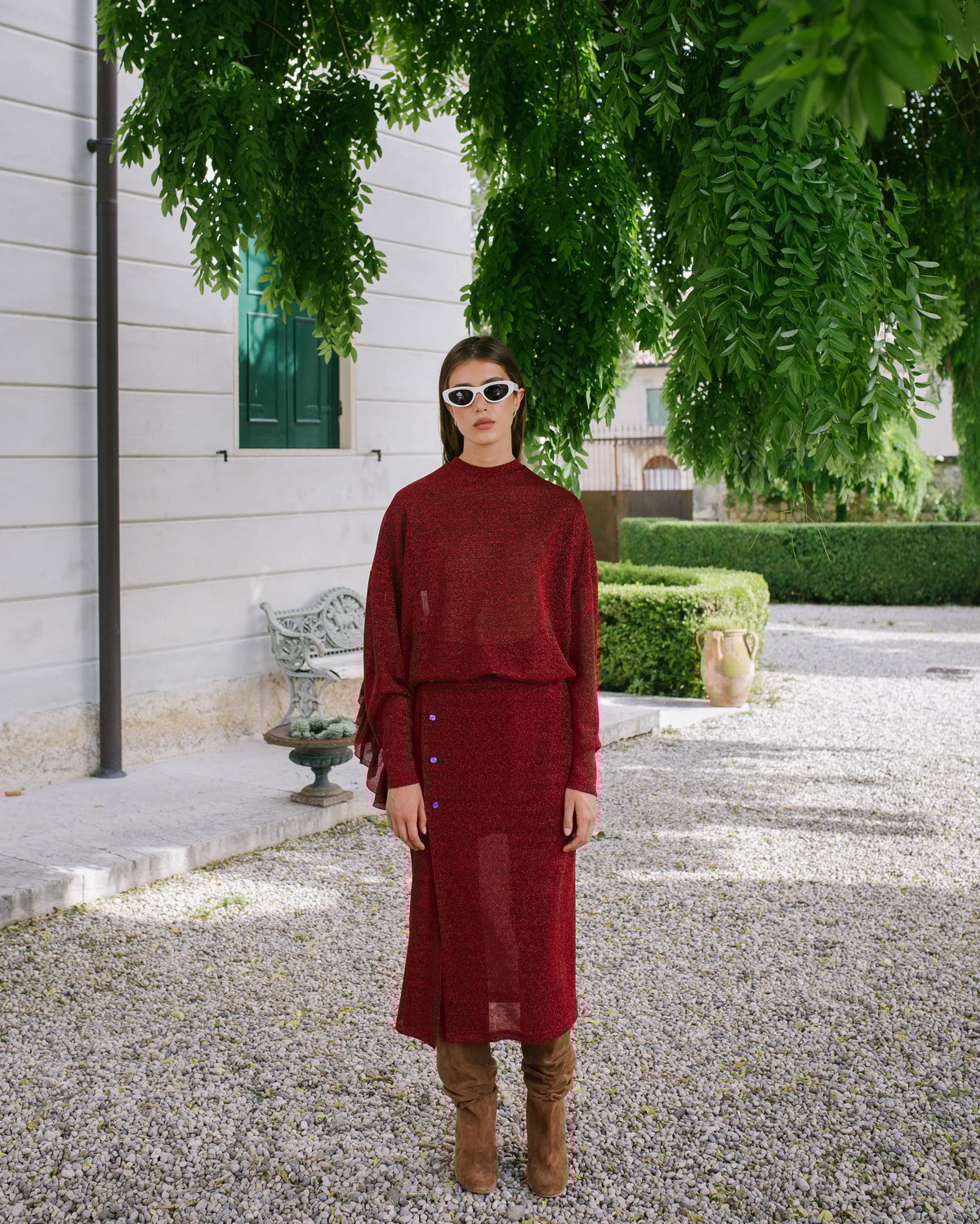 Image of GONNA GISELLE LUREX ROSSO 