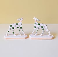 Image 1 of Miniature Whippet Ornaments - Chromium pair