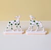 Miniature Whippet Ornaments - Chromium pair
