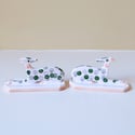 Miniature Whippet Ornaments - chromium spot laying down