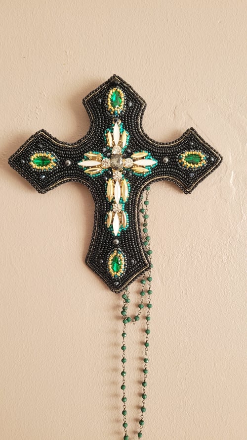 Image of Collier broche CROIX RENAISSANCE