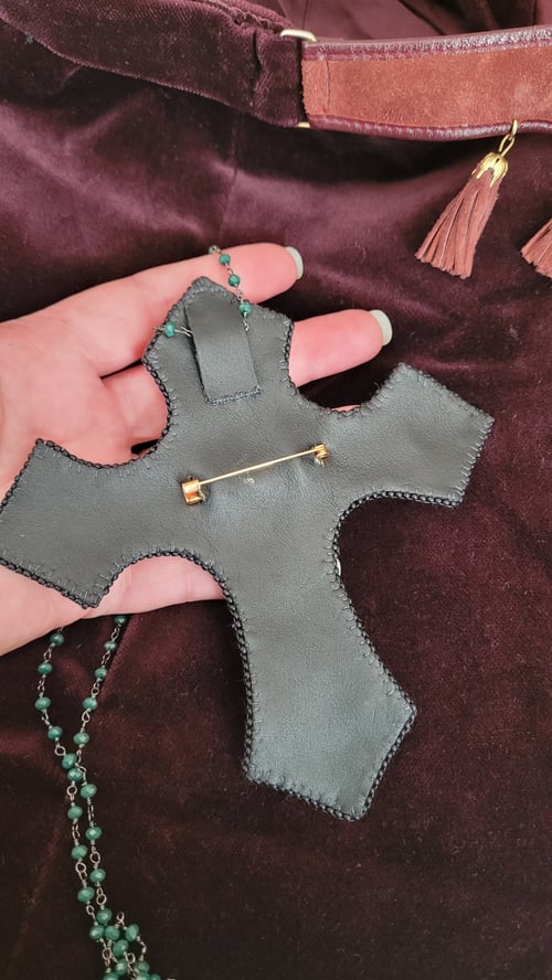 Image of Collier broche CROIX RENAISSANCE