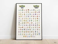 Image 1 of Pokemon Fire Red / Leaf Green Sprite Game Poster Print