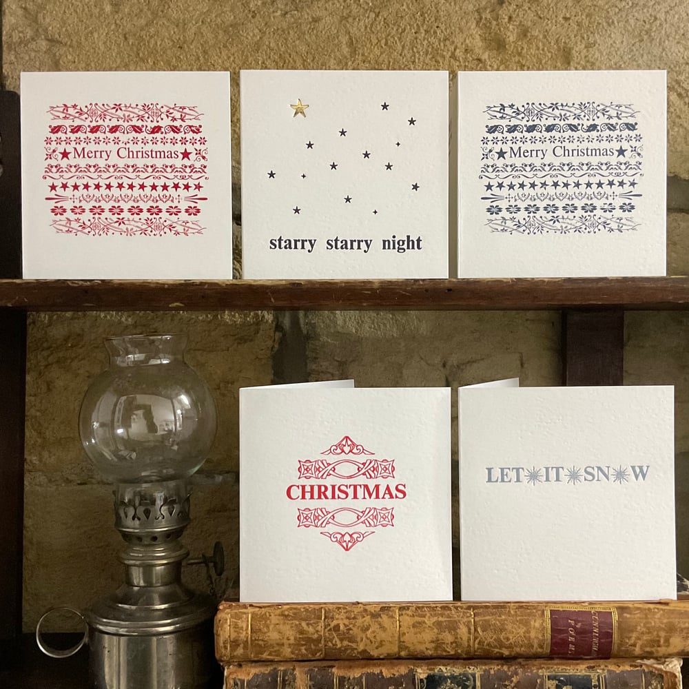 Image of LETTERPRESS CHRISTMAS CARDS ~ CHRISTMAS WISHES