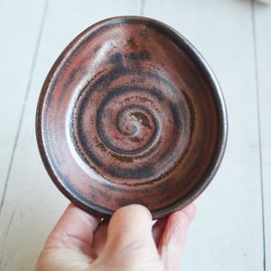 Image of Copper Metallic Spoon Rest, Medium Handcrafted Spoon Dish for your Coffee Station, Made in USA