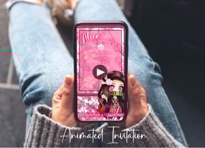 Image of Customizable Video Demon Girl E-Invitation Parties & Birthday