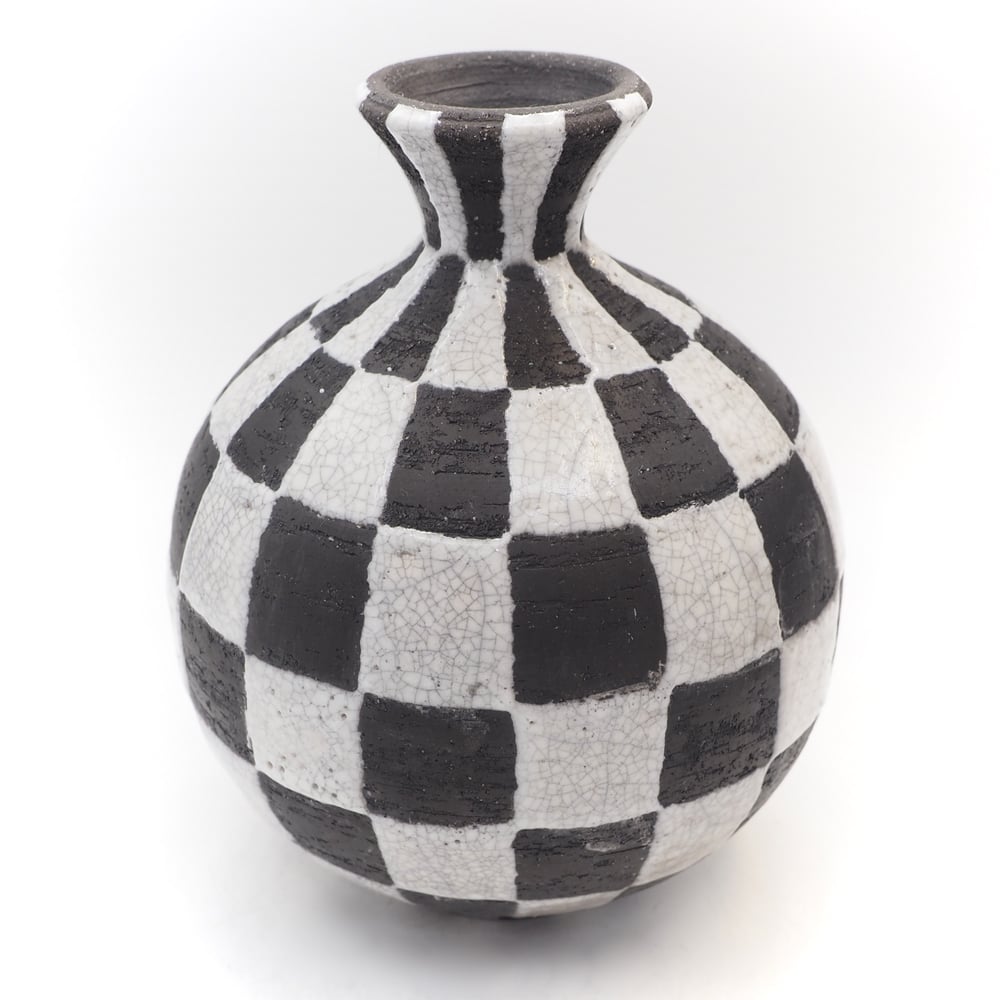 Image of Crackle Glaze Raku Pot 003