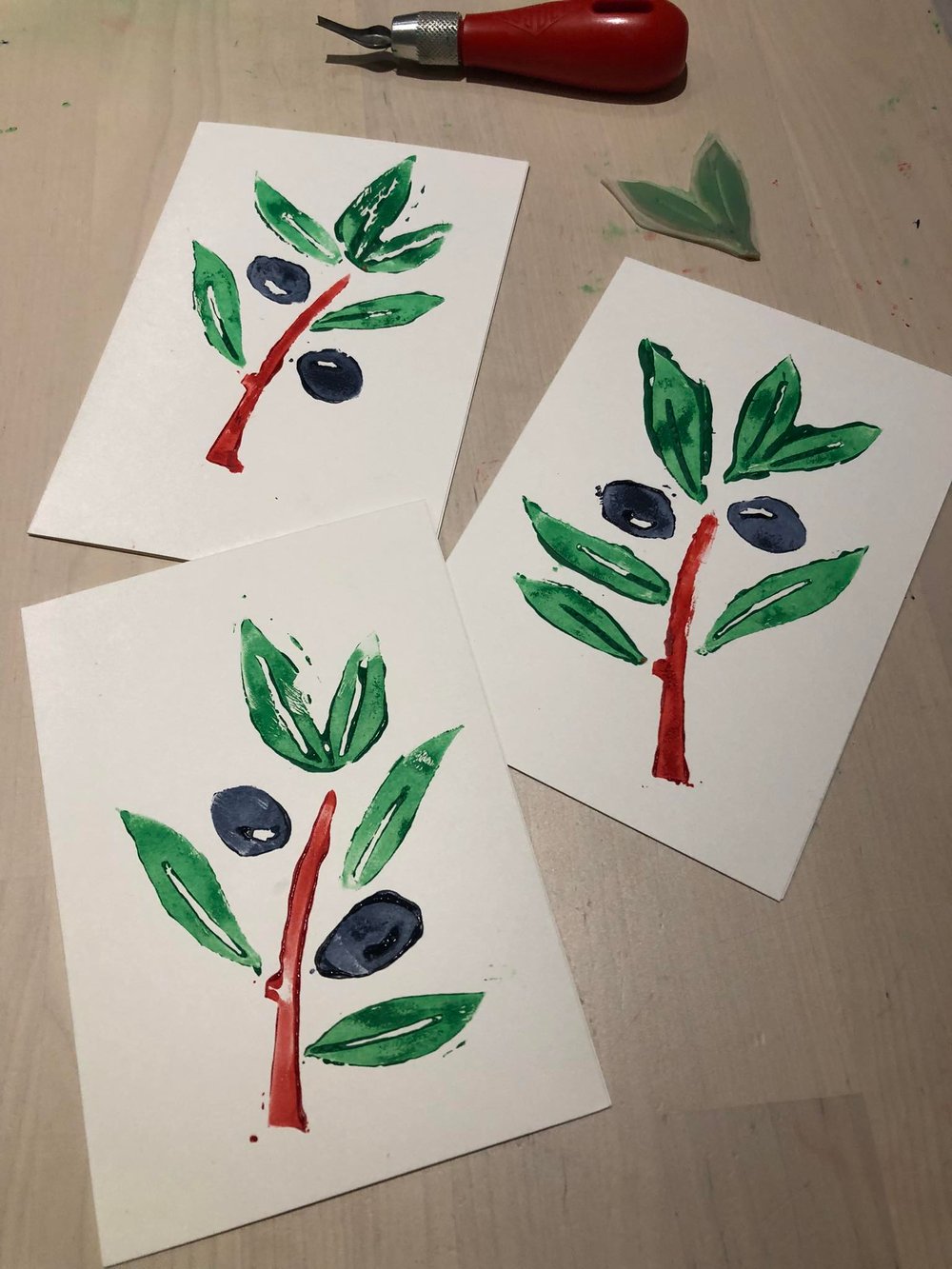 Image of Olive Branch Greeting Card