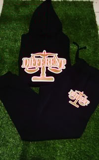 Image 2 of Orange/Black "DIFFERENT" ⚖️ JOGGERSET 