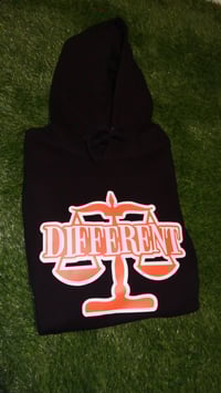 Image 3 of Orange/Black "DIFFERENT" ⚖️ HOODIE 