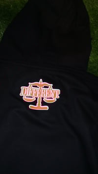 Image 4 of Orange/Black "DIFFERENT" ⚖️ HOODIE 