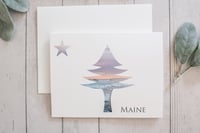 Image 1 of Notecards: Original Maine Flag {Waves} | Higgins Beach, Scarborough Maine