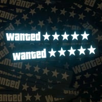 WANTED 5 Star LED Sticker