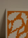 Oak Leaves 01 - Botanical Monoprint - Original Print - A5