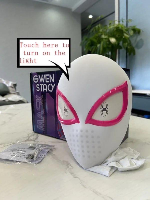 Disney New Spider Man Moving Eye Mask Gwen Eye Touch Glowing Mask