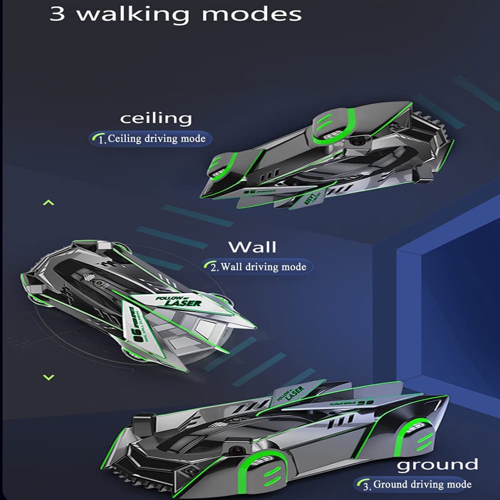 Air Racing Wall Climbing RC Car Toys Children Boys Infrared Ray Tracking Zero Gravity Laser Guided R