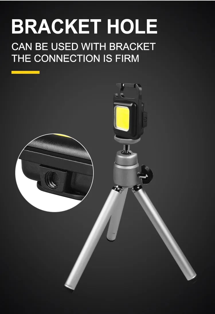 Mini COB Flashlight Keychain Lamp 4 Lighting EDC