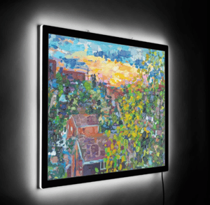 Image of Sunset On Balcony Illuminated Print