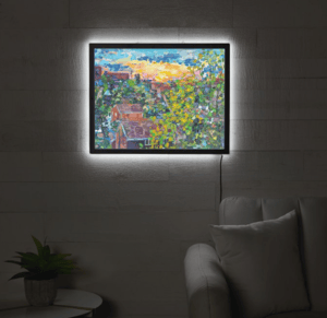 Image of Sunset On Balcony Illuminated Print