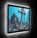 Anchored Illuminated Print