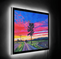 Sunset On Lyona Road Illuminated Print