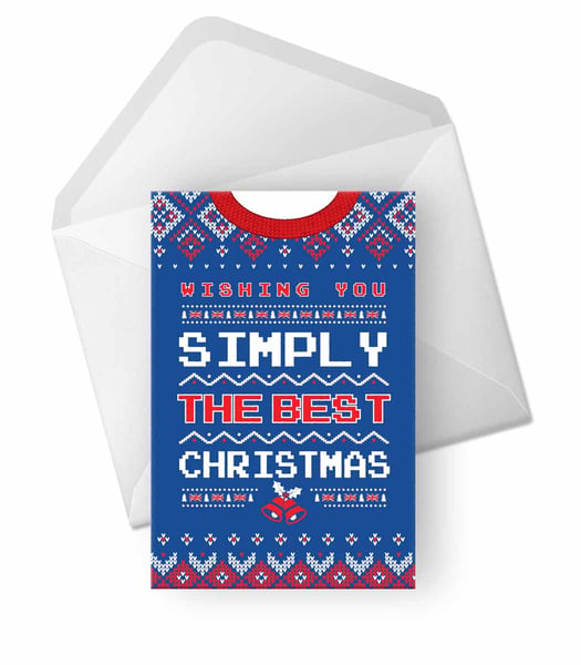 Image of Simply The Best Christmas Jumper - Christmas Card