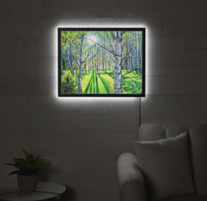 Image of Light On White Birch Illuminated Print