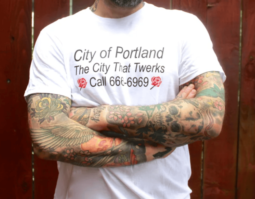 Image of White "City That Twerks" Men's shirt